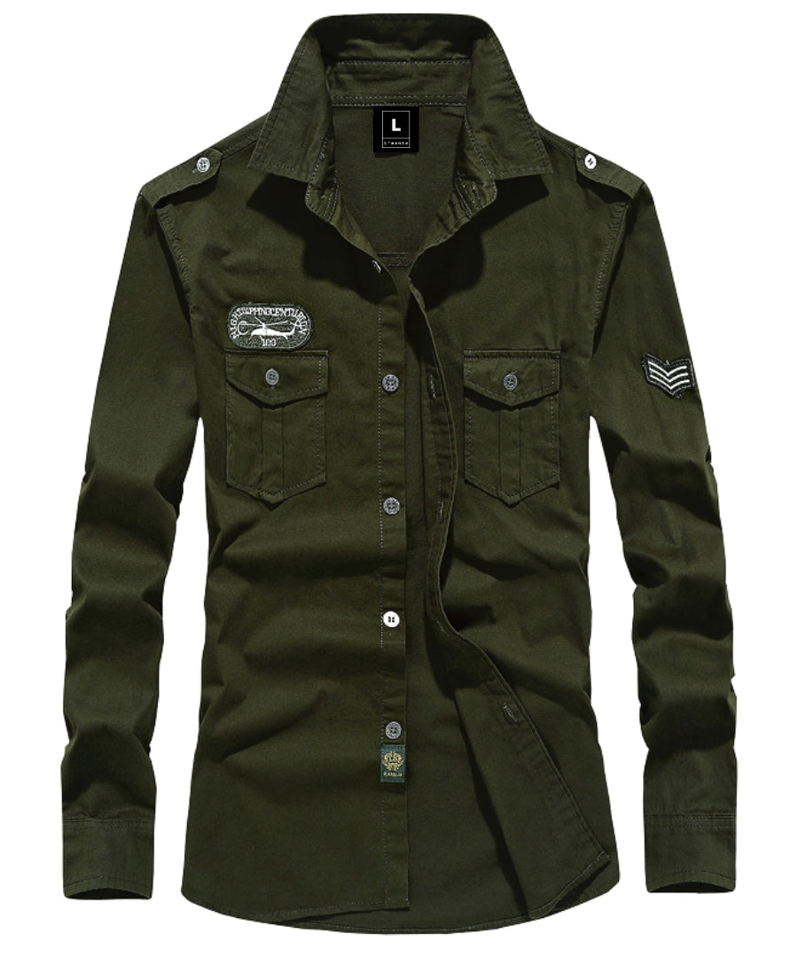 L'MONTE Men's Full Sleeves Cargo Shirts for Men(SHILMF8521) My Store