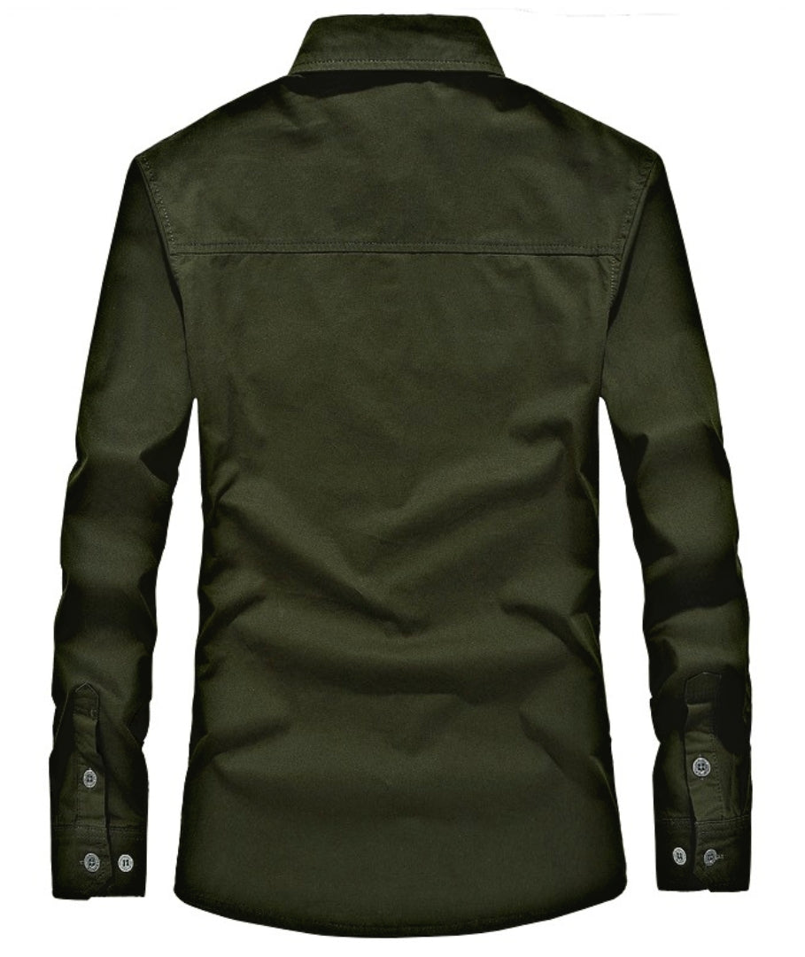 L'MONTE Men's Full Sleeves Cargo Shirts for Men(SHILMF8521) My Store