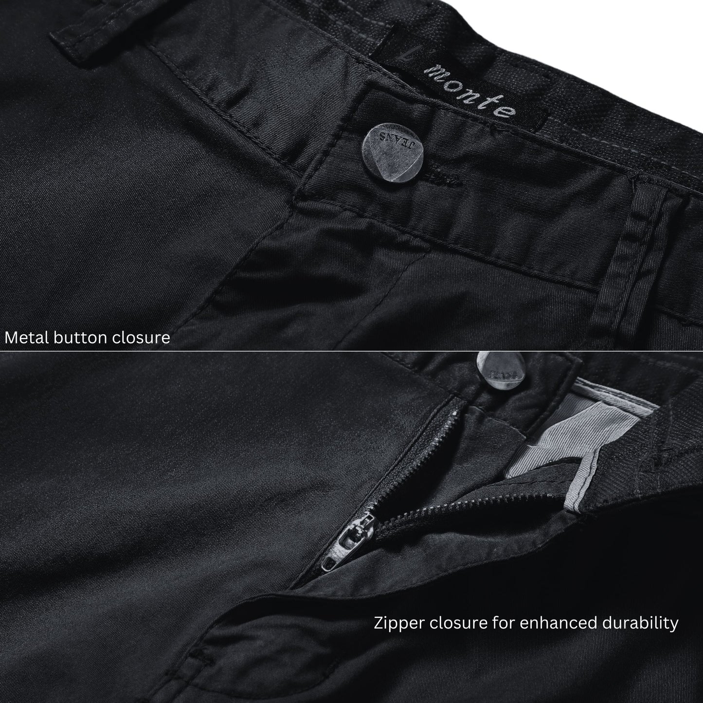 L'MONTE Men's Imported Cotton Black Casual Shorts My Store