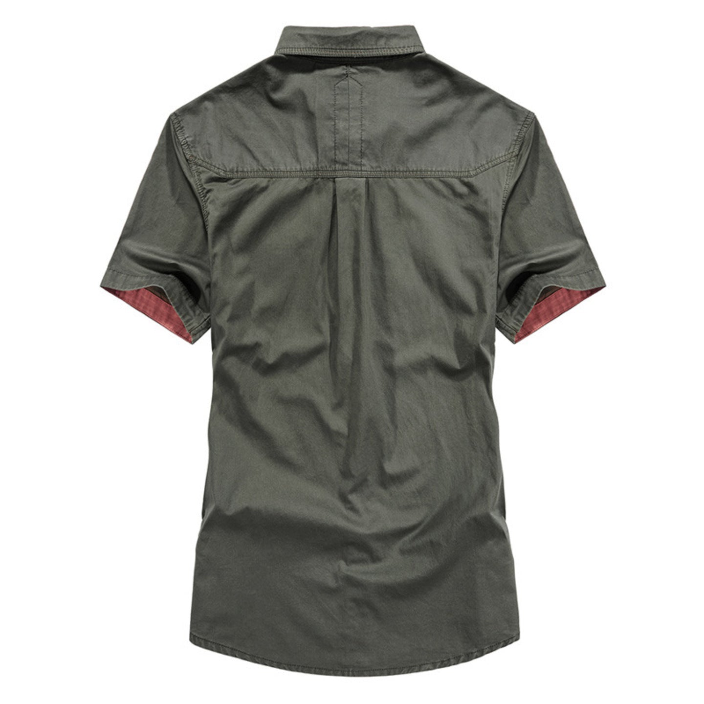 L'monte Men's Grey Cargo Shirts Half Sleeve with Pockets Lmonte International