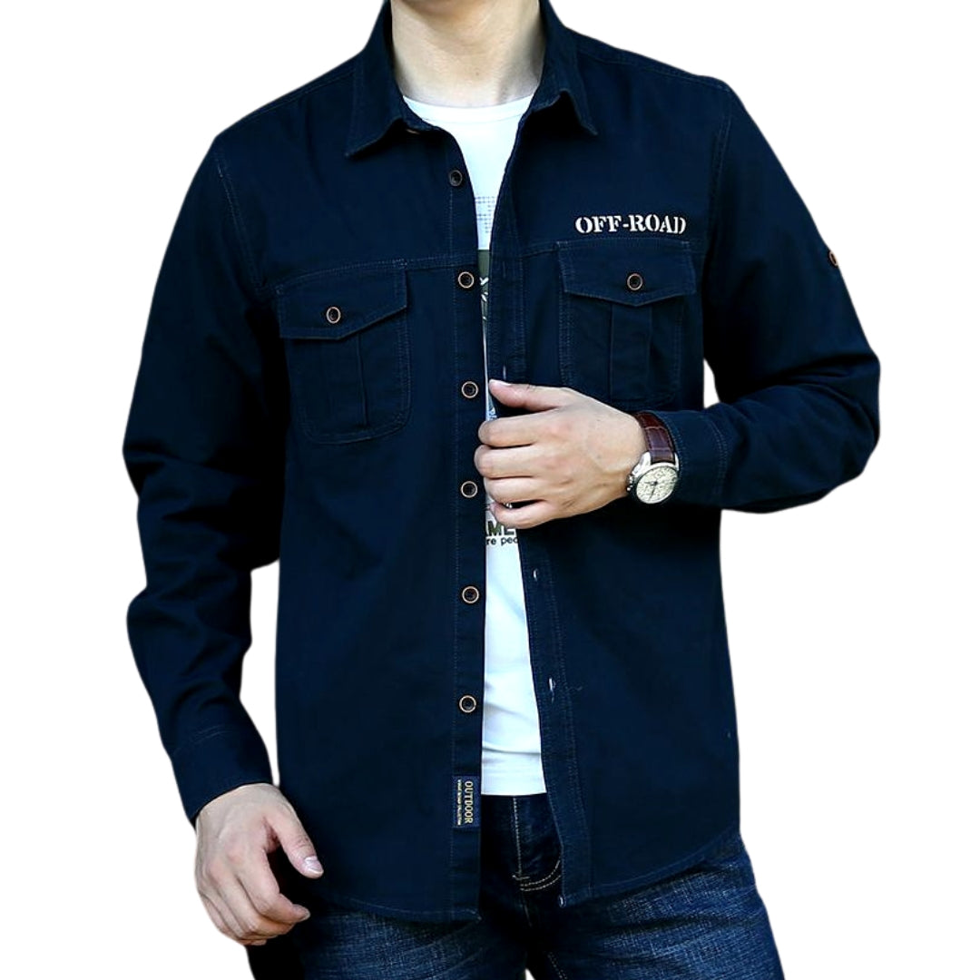 L'MONTE Imported Men's Cotton Blue Casual Full Shirts Lmonte International