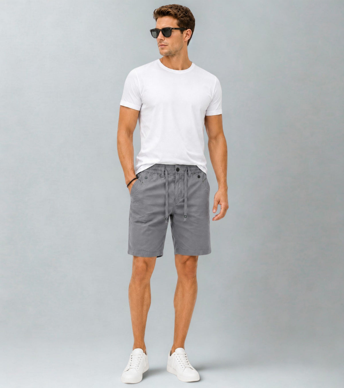 L'MONTE Imported Men's Casual Grey Chino Shorts My Store