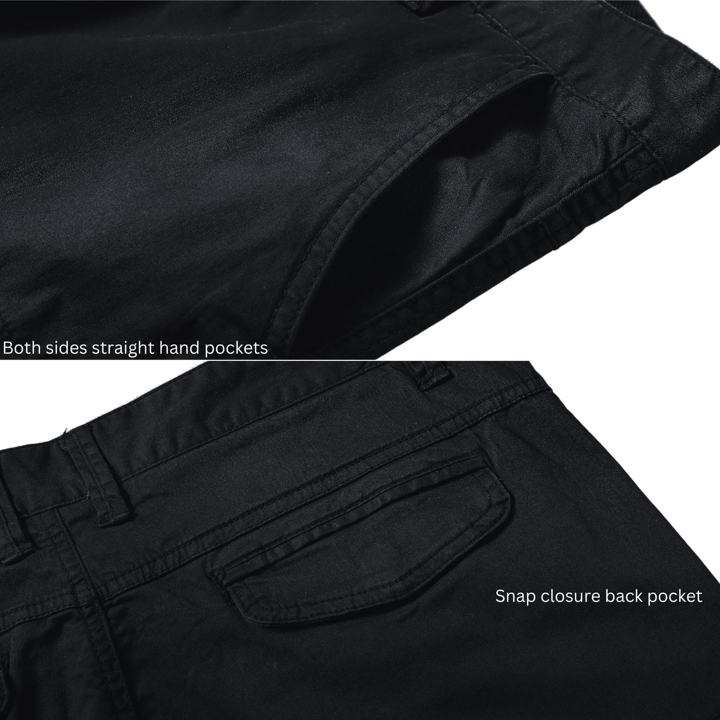 L'MONTE Men's Imported Cotton Black Casual Shorts My Store