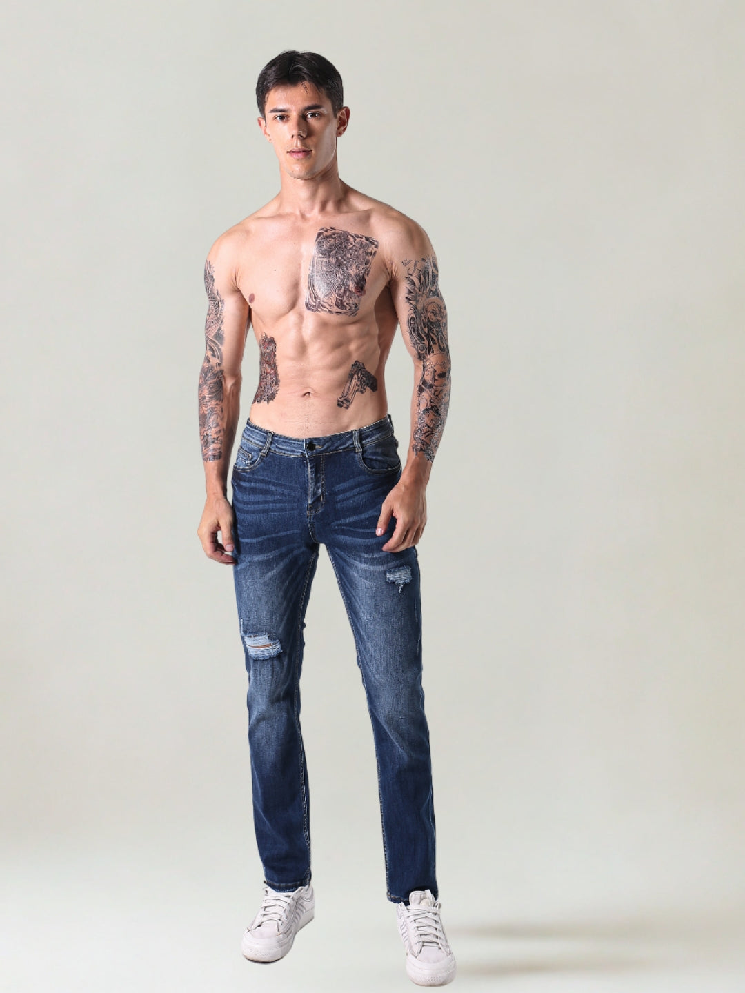 L'MONTE Imported Denim Jeans Pant for Men Blue Stretchable Jeans