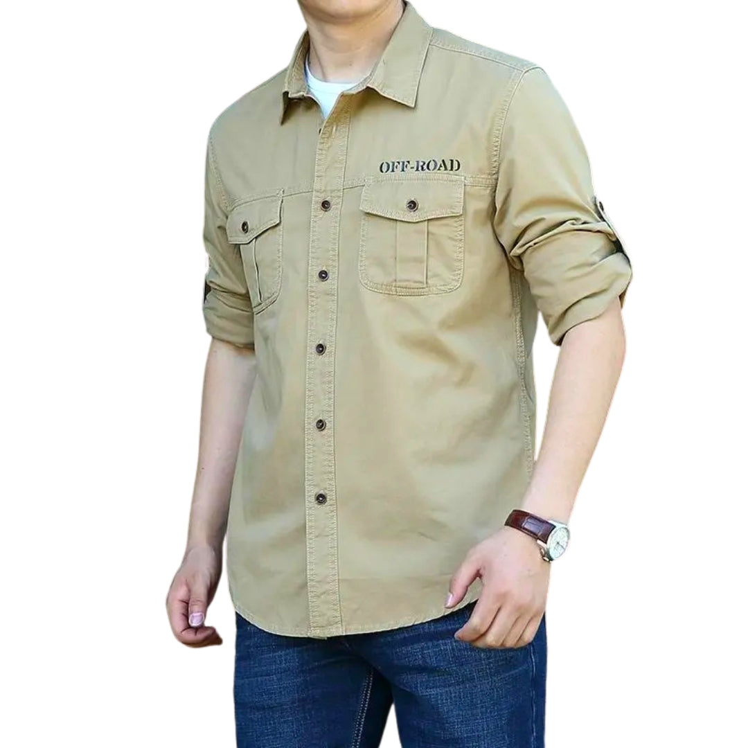 L'MONTE Imported Men's Cotton Khaki Casual Full Shirts Lmonte International