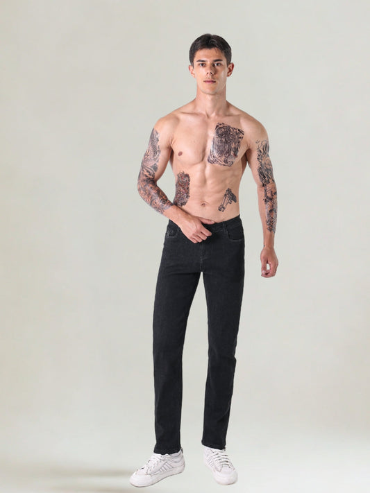 L'MONTE Imported Men's Denim Black Skinny Fit Stretchable Jeans My Store