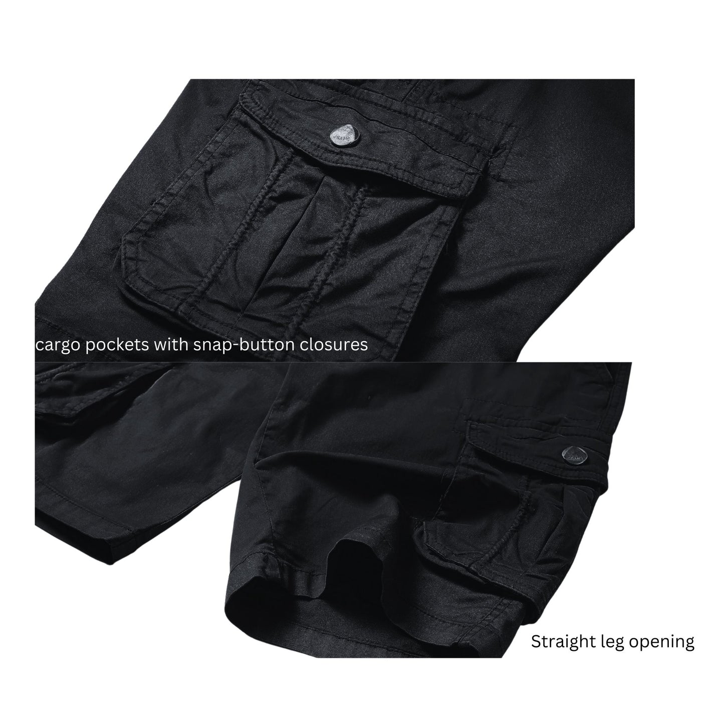 L'MONTE Men's Imported Cotton Black Casual Shorts My Store