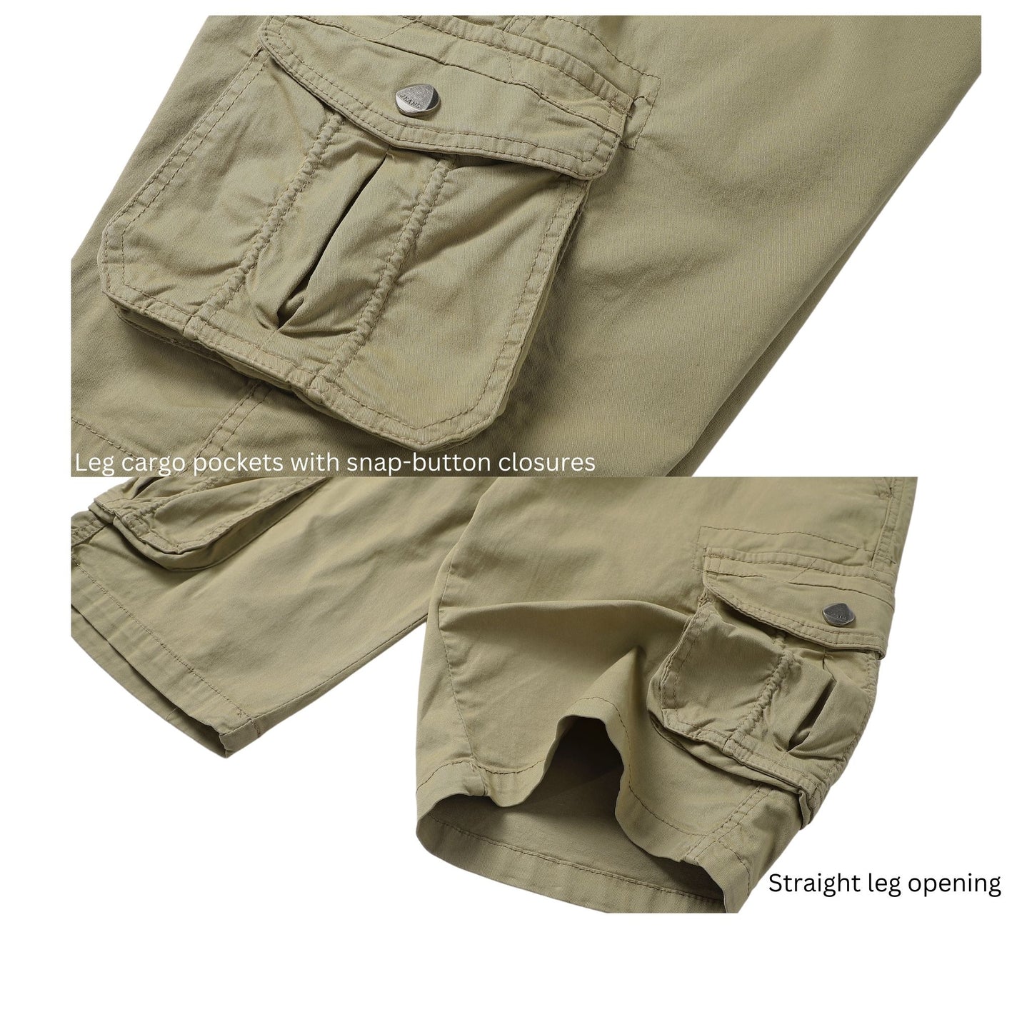 L'MONTE Men's Imported Cotton Khaki Casual Shorts My Store