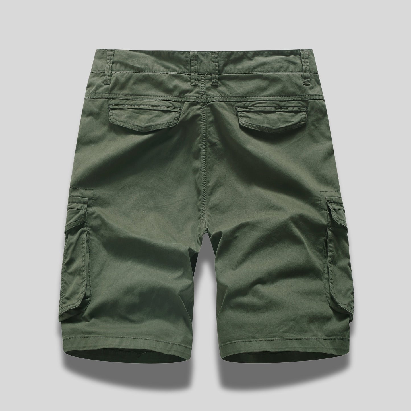 L'MONTE Men's Army Green Cotton Casual Cargo Shorts Lmonte International