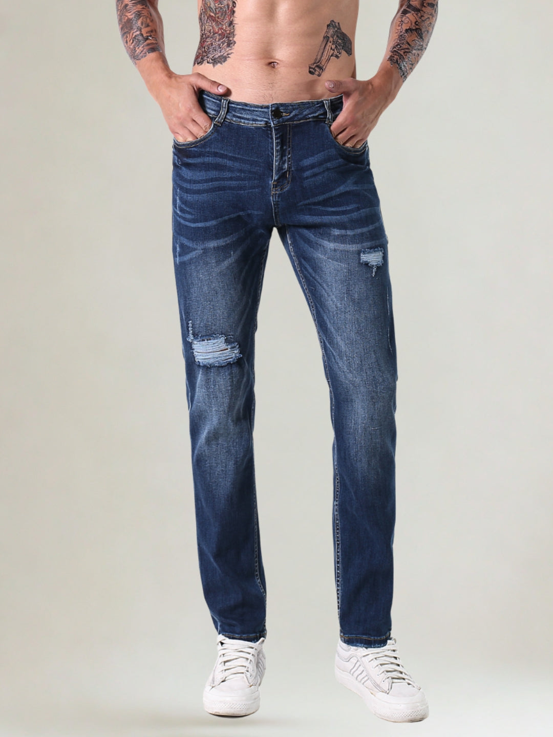 L'MONTE Imported Denim Jeans Pant for Men Blue Stretchable Jeans My Store