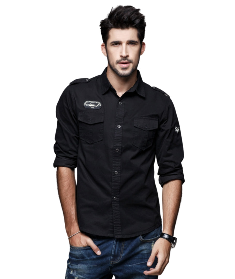 L'MONTE Men's Full Sleeves Cargo Shirts for Men(SHILMF8521) My Store
