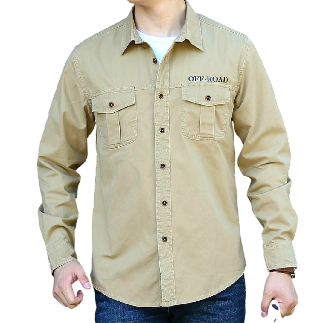 L'MONTE Imported Men's Cotton Khaki Casual Full Shirts Lmonte International