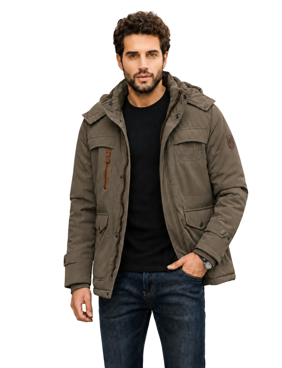 L’MONTE Imported Men’s Winter Parka Jacket | Fleece Lined Casual Jacket with Detachable Hood My Store
