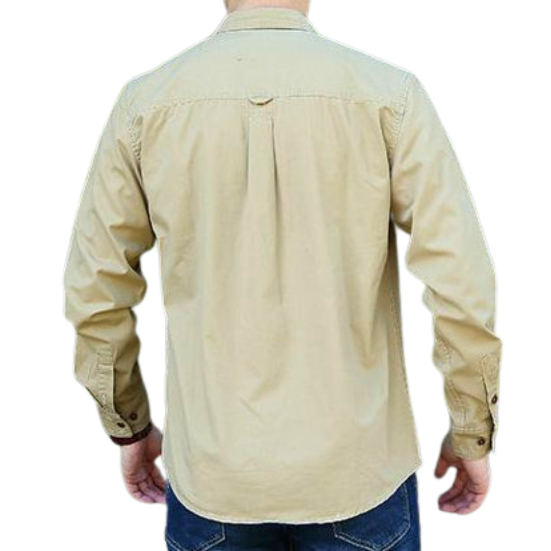 L'MONTE Imported Men's Cotton Khaki Casual Full Shirts Lmonte International