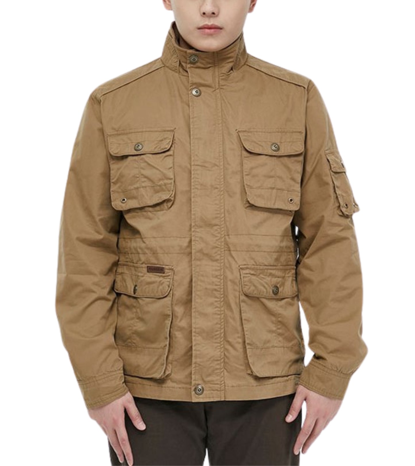 L'MONTE Men's Khaki Cotton Outdoor Jacket For Mild Winter My Store