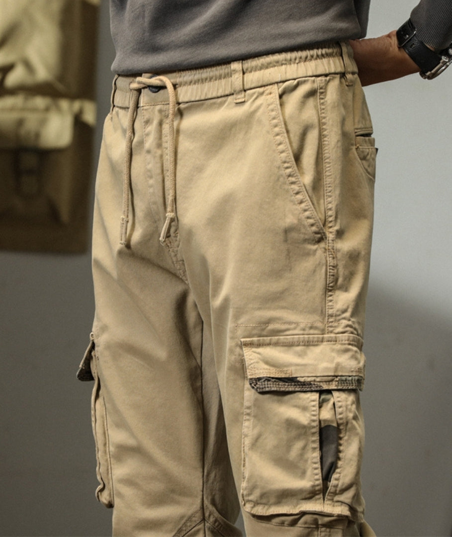 L'MONTE Imported Men's Slim Fit Casual Khaki Cotton Cargo Joggers My Store