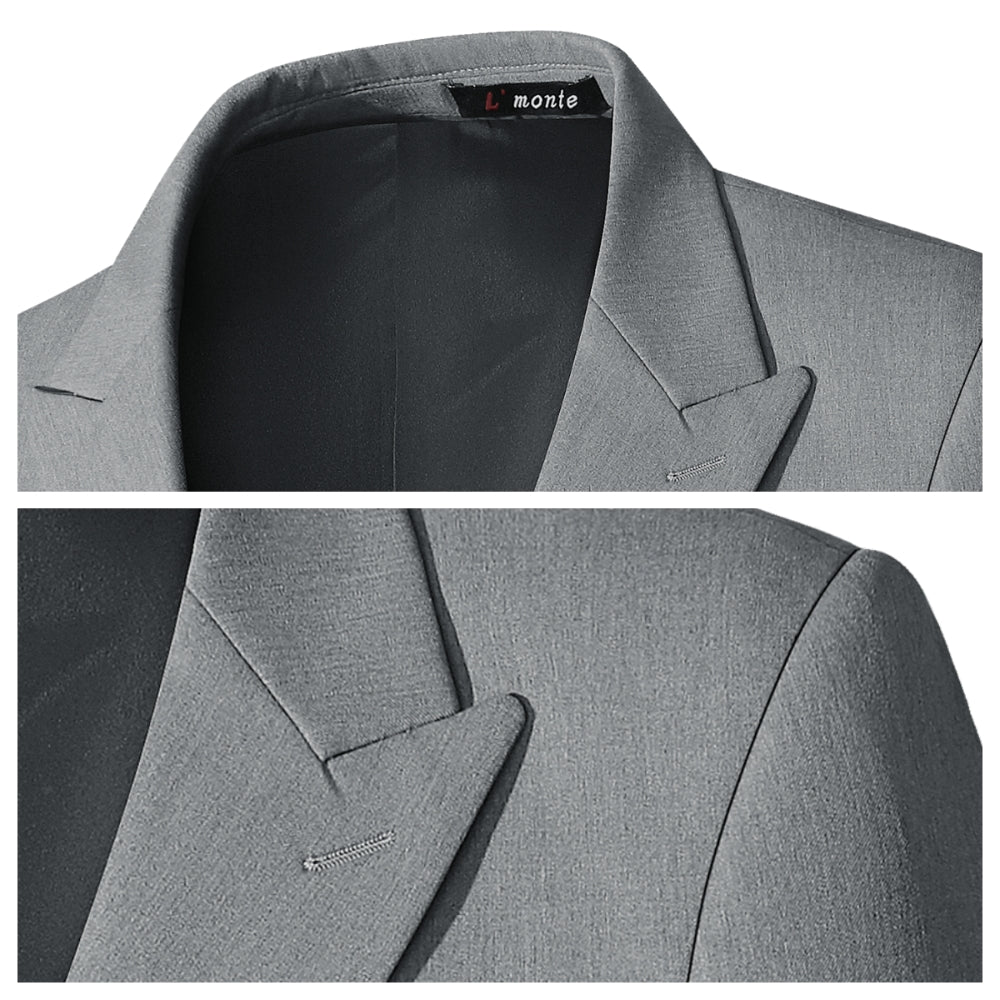 L'MONTE Imported 3 Piece Suit Blazer for Men Formal Slim Fit with One Button Closure Coat (BLSLM6901) My Store