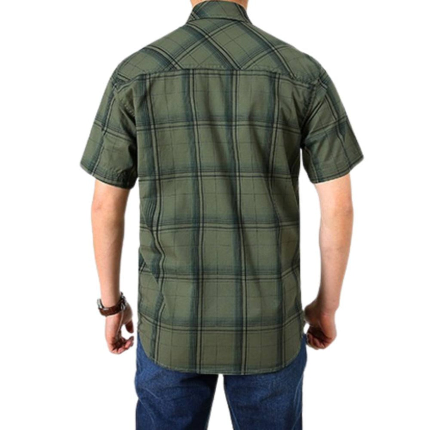 L'MONTE Imported Men's Cotton Green Casual Checkered Shirts Lmonte International