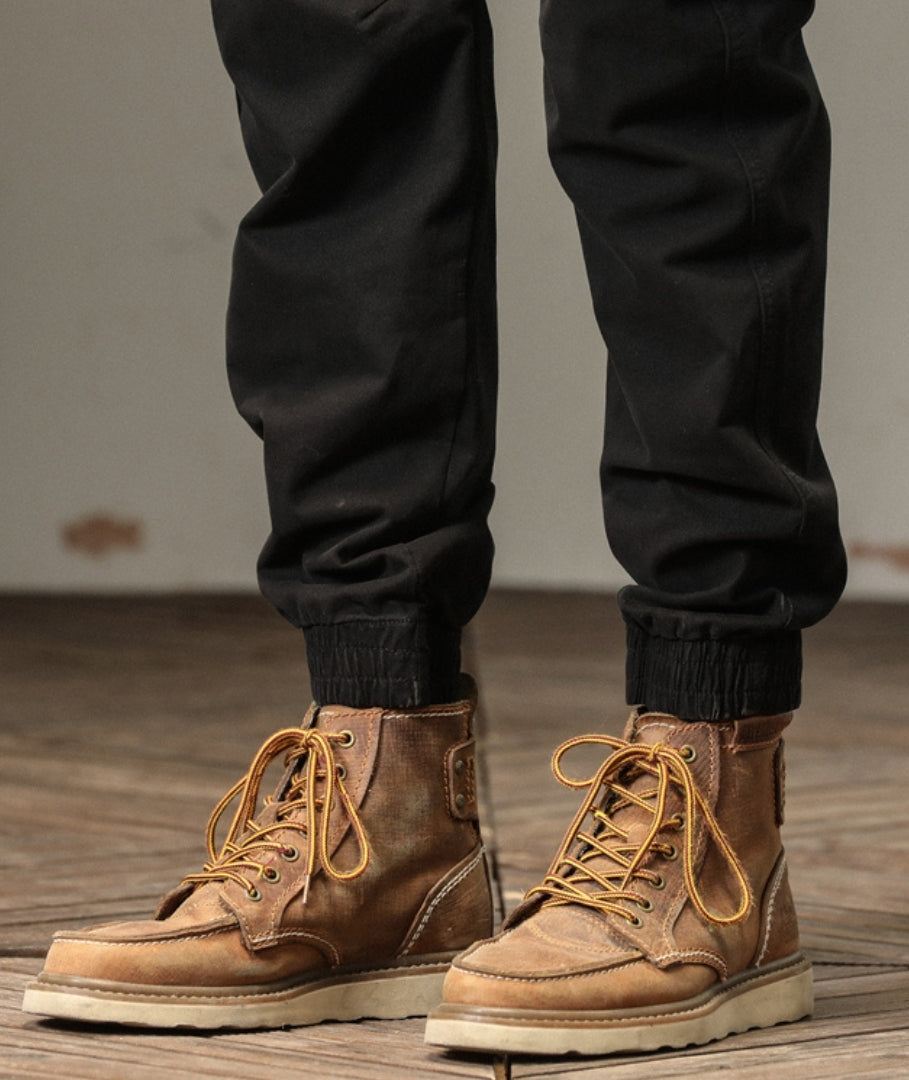 L'MONTE Imported Men's Slim Fit Casual Black Cotton Cargo Joggers My Store