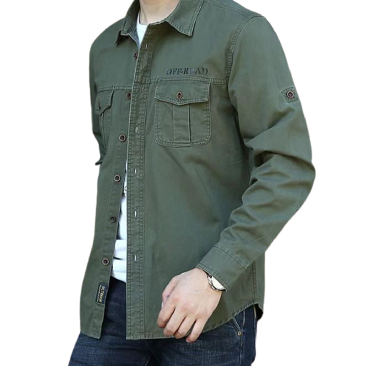 L'MONTE Imported Men's Cotton Green Casual Full Shirts Lmonte International