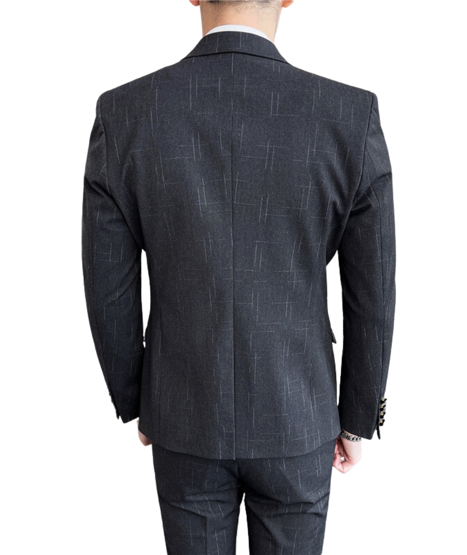L'MONTE Imported 2 Piece Suit Blazer for Men Formal Slim Fit with One Button Closure Coat(BLPLM96025) My Store