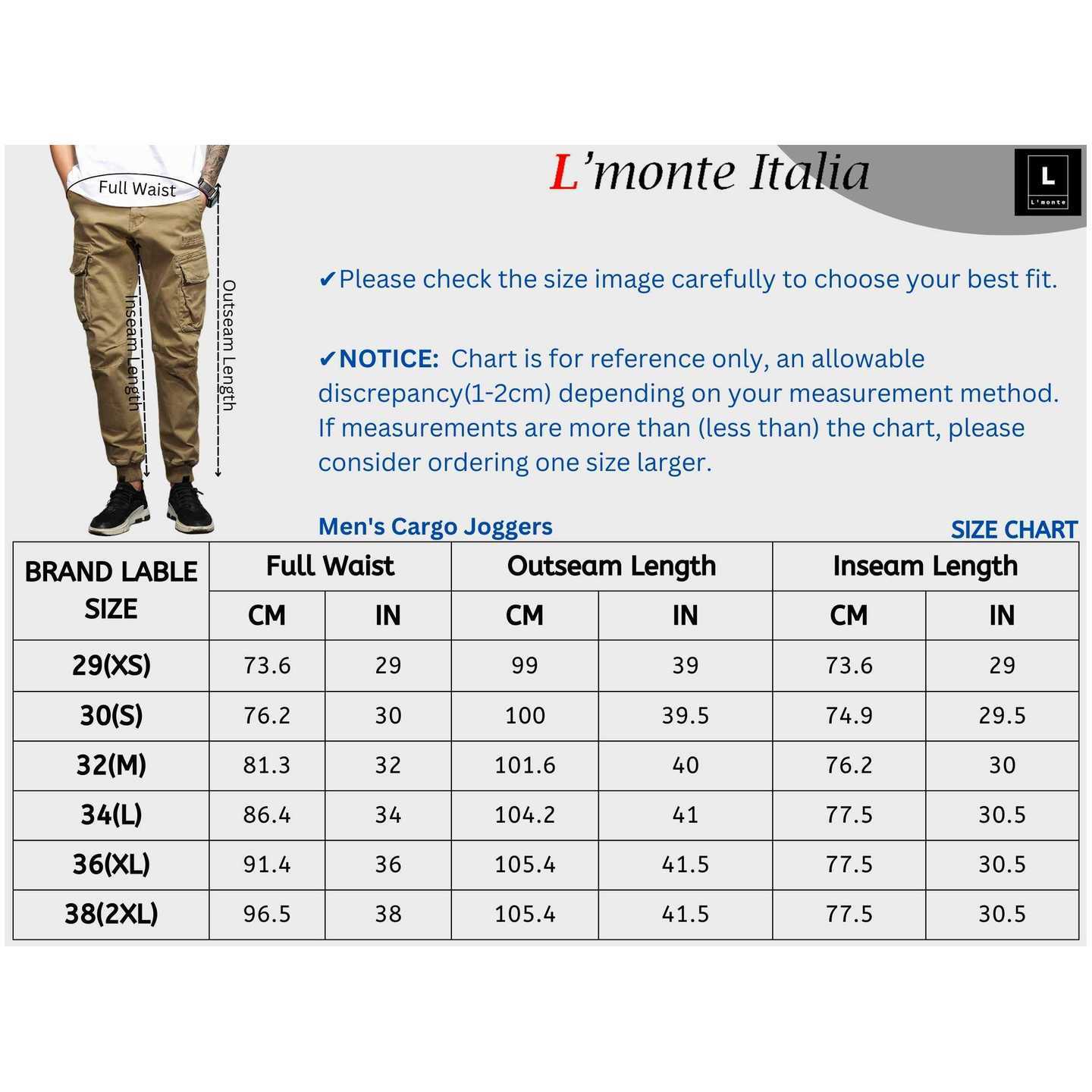 L'MONTE Imported Slim Fit Khaki Joggers My Store