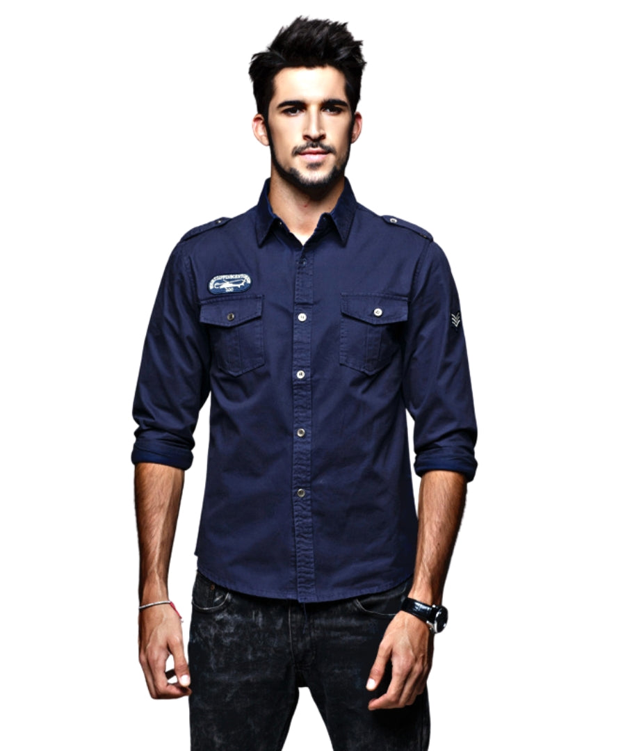 L'MONTE Men's Full Sleeves Cargo Shirts for Men(SHILMF8521) My Store
