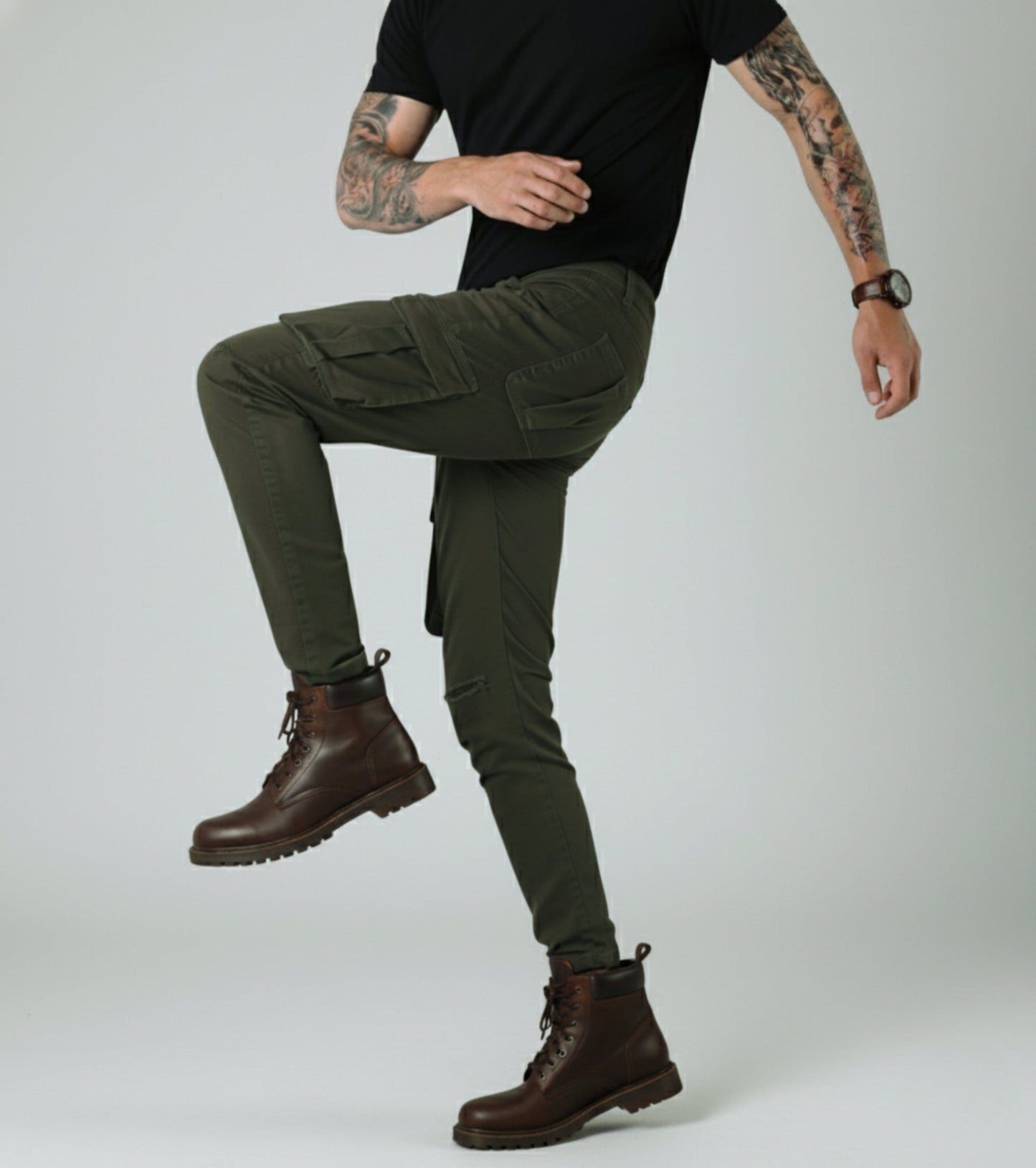 L'MONTE Imported Multi Pockets Cotton Cargo Joggers My Store