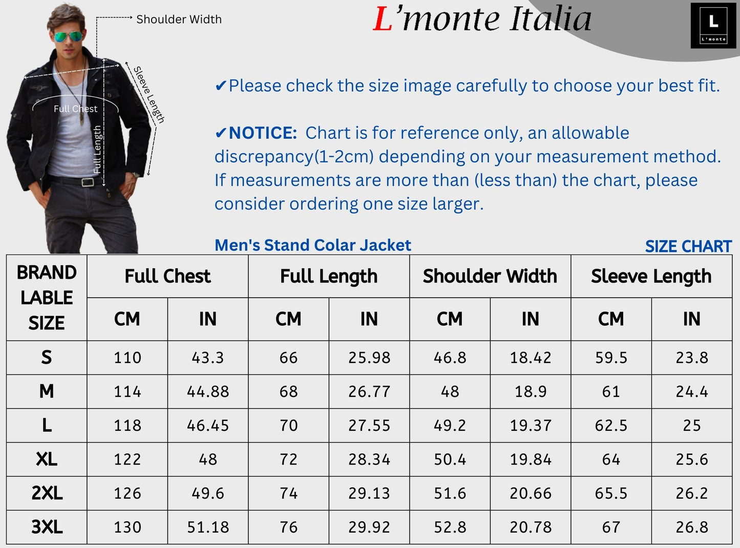 L'MONTE Men's Black Military-Style Bomber Jacket My Store