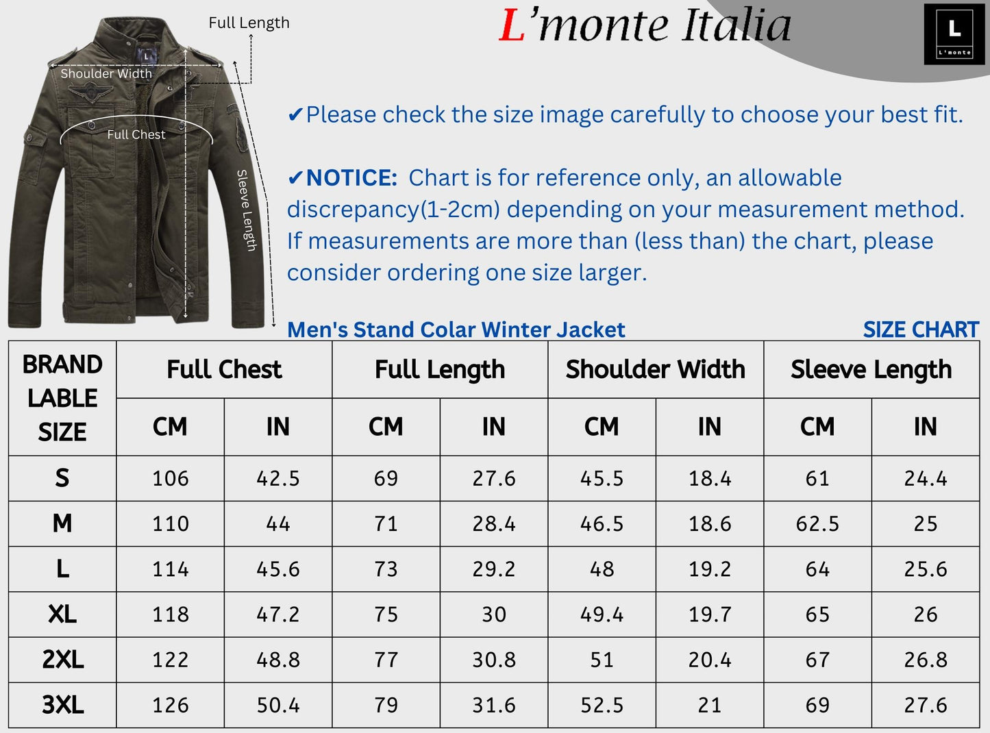 L'MONTE Men's Black Fleece-Lined Bomber Jacket My Store