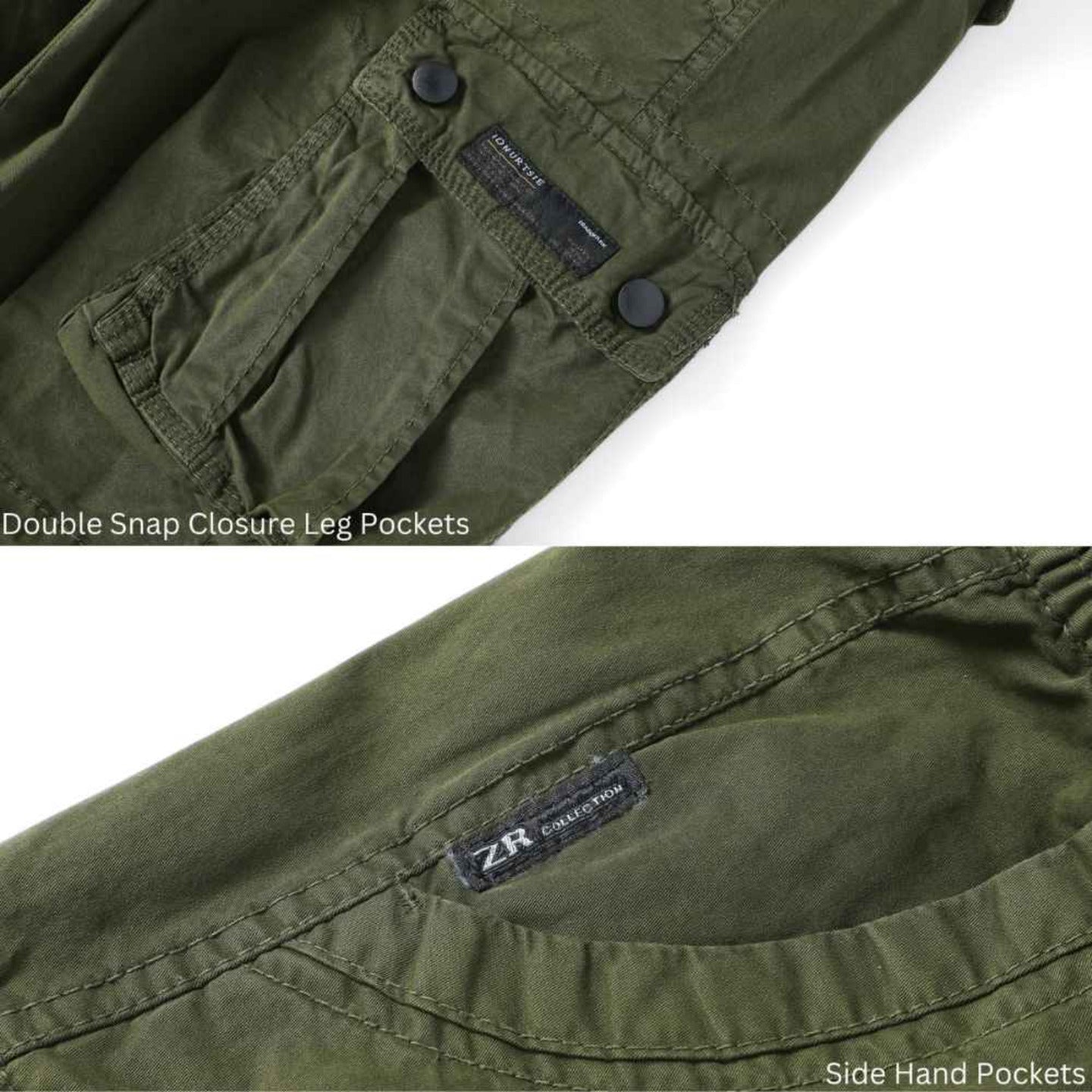 L'MONTE Imported Multi Pockets Outwear Green Cargo Short My Store