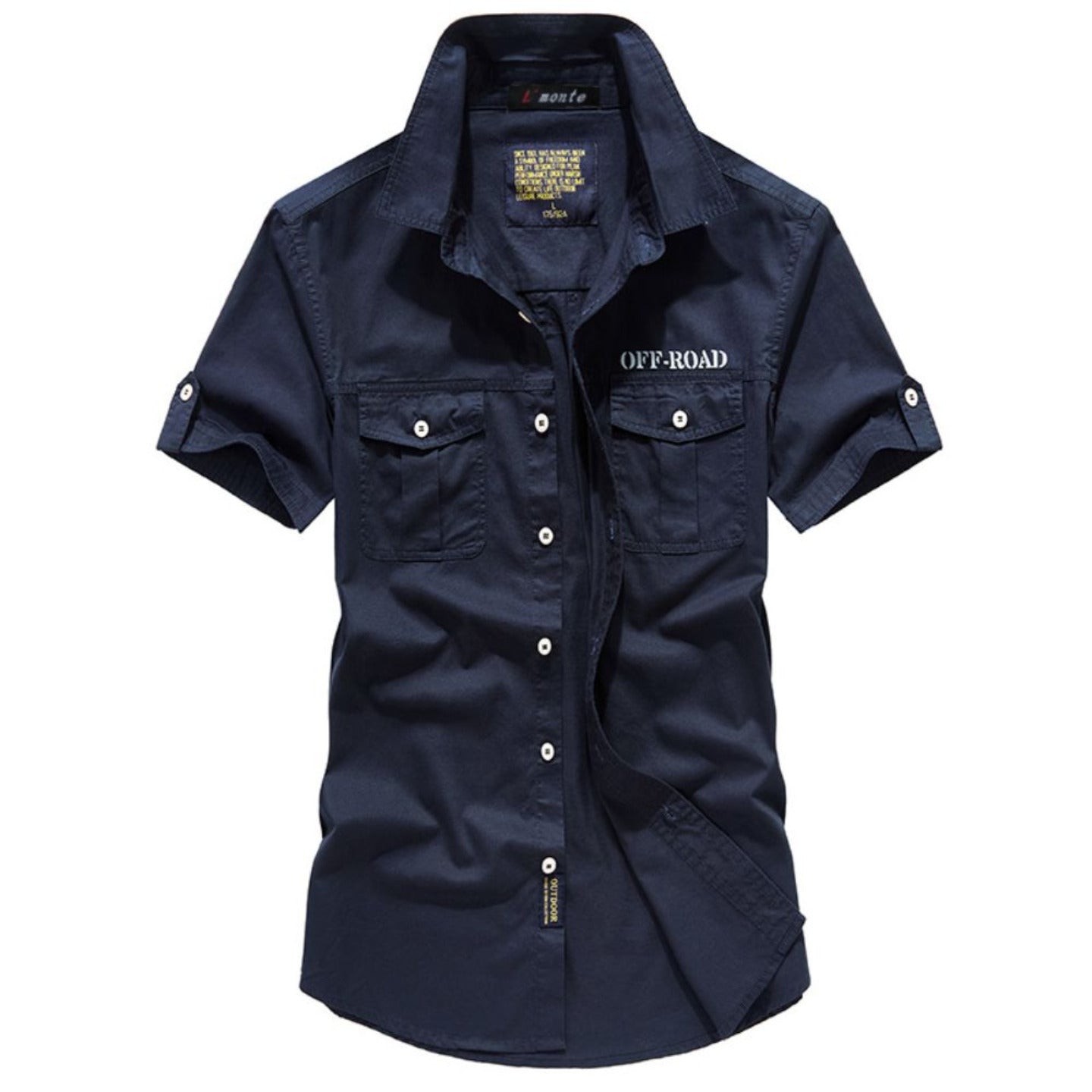 L'monte Men's Cargo Shirts Half Sleeve Blue shirts Lmonte International