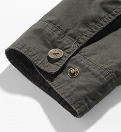 L'MONTE Men's Cotton Army Green Jacket For Mild Winter My Store