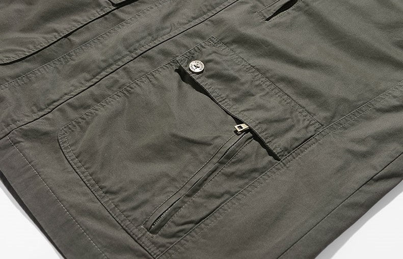 L'MONTE Men's Cotton Army Green Jacket For Mild Winter My Store