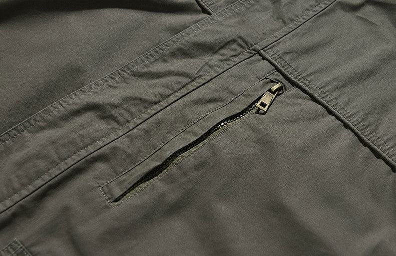 L'MONTE Men's Cotton Army Green Jacket For Mild Winter My Store