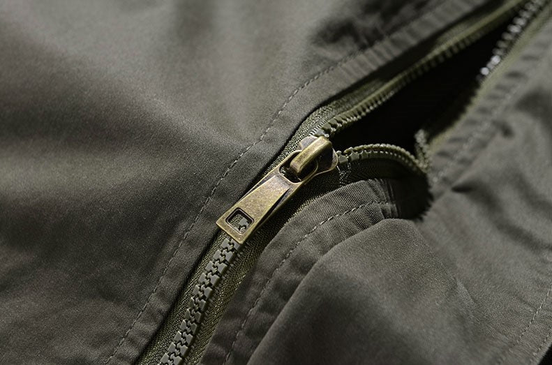L'MONTE Men's Cotton Army Green Jacket For Mild Winter My Store