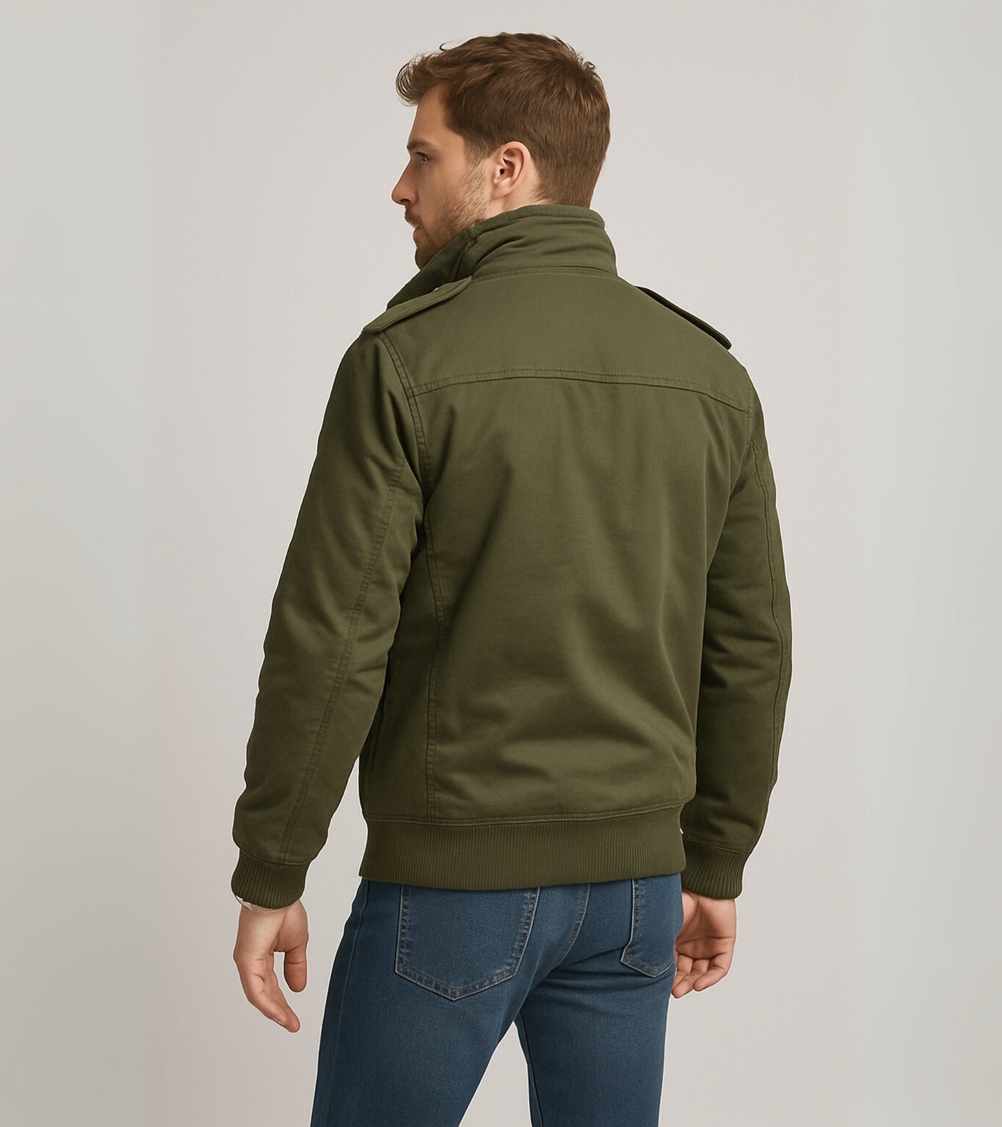 L'MONTE Men's Army Green Military-Style Cargo Winter Jacket My Store