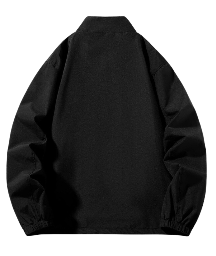 L'MONTE Men's Black Windcheater Polyester Jacket My Store