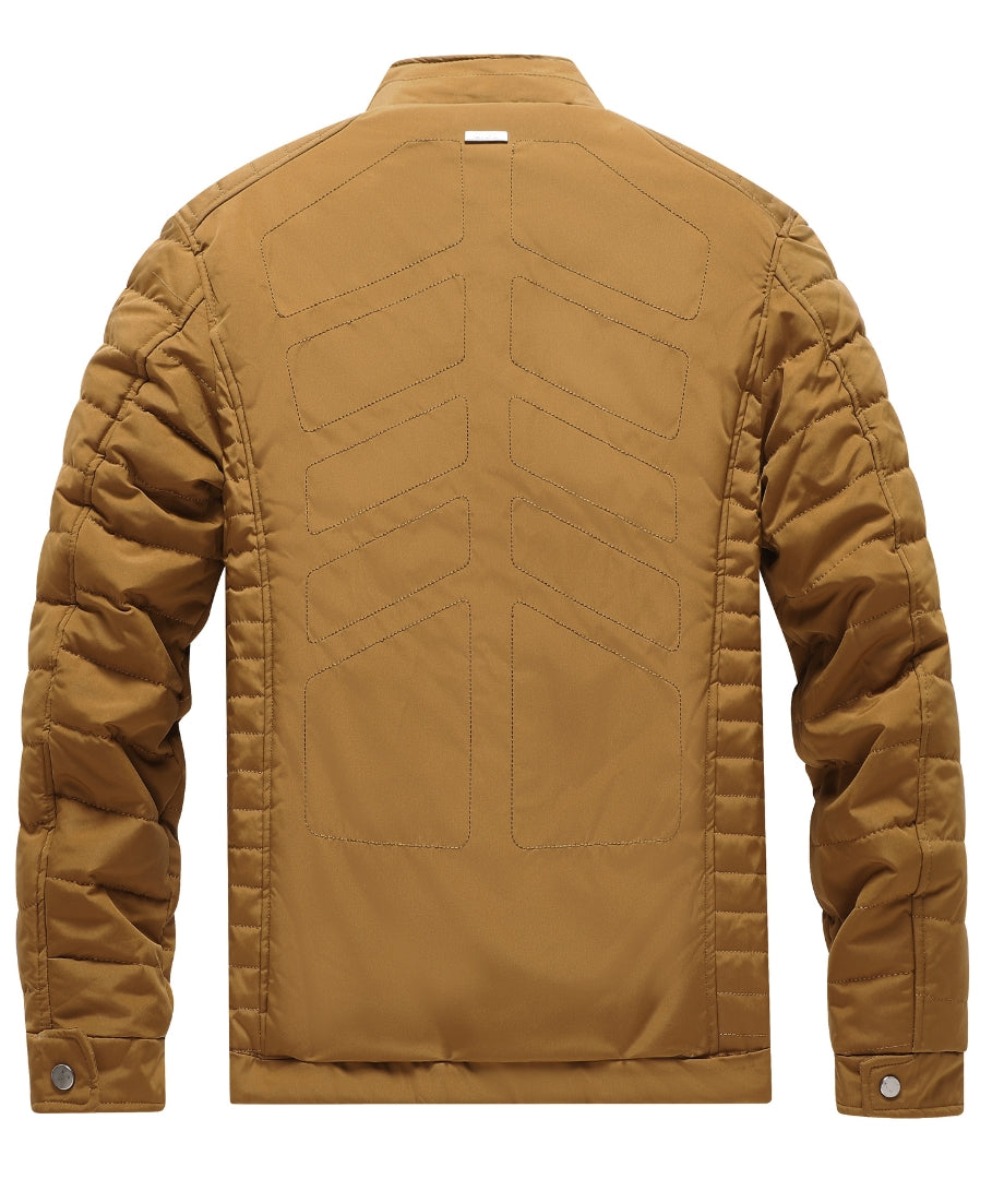 L'MONTE Men's Brown Polyester Bomber Jacket My Store