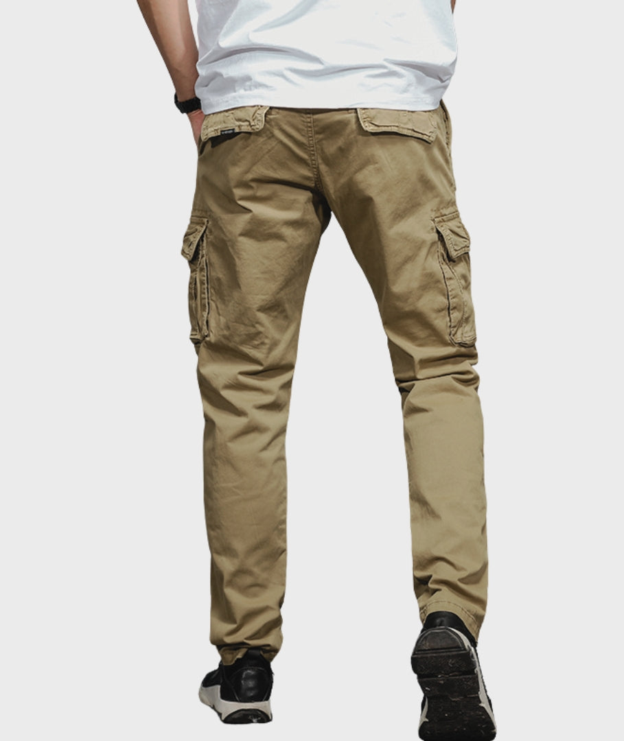 L'MONTE Imported Men's Regular Fit Casual Brown Cotton Cargo Joggers