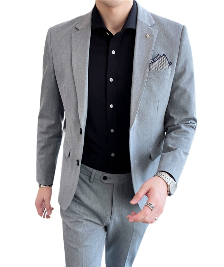 L'MONTE Imported 2 Piece Suit Blazer for Men Formal Slim Fit Two Button Closure Coat(BLPLM96002) My Store