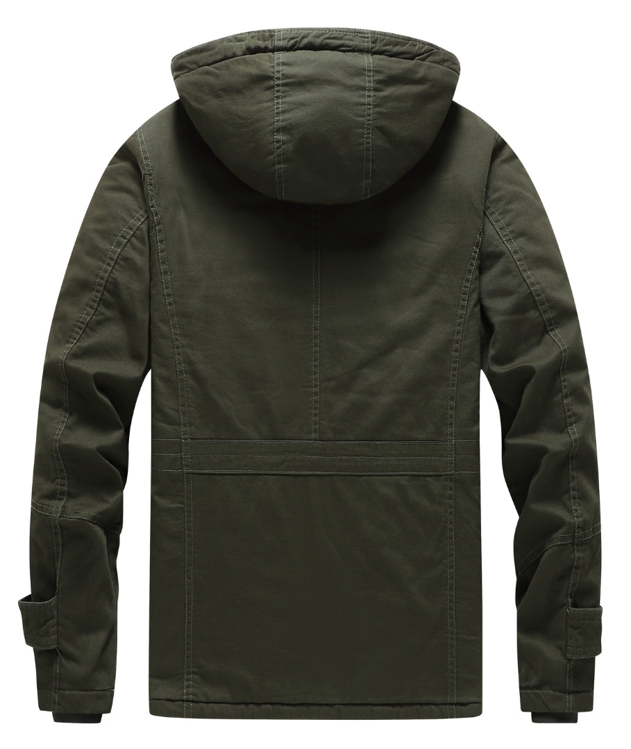 L'MONTE Men's Army Green Heavy-Duty Winter Cargo Jacket My Store