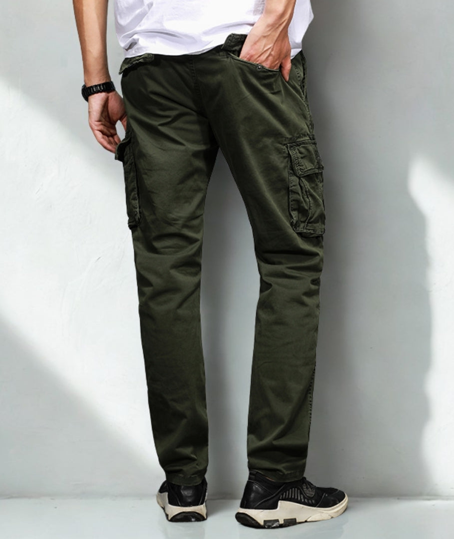 L'MONTE Imported Men's Regular Fit Casual Green Cotton Cargo Joggers My Store