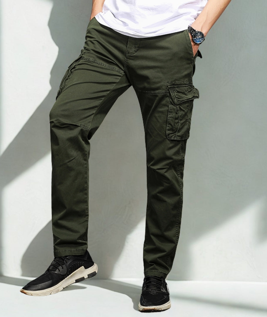 L'MONTE Imported Men's Regular Fit Casual Green Cotton Cargo Joggers My Store