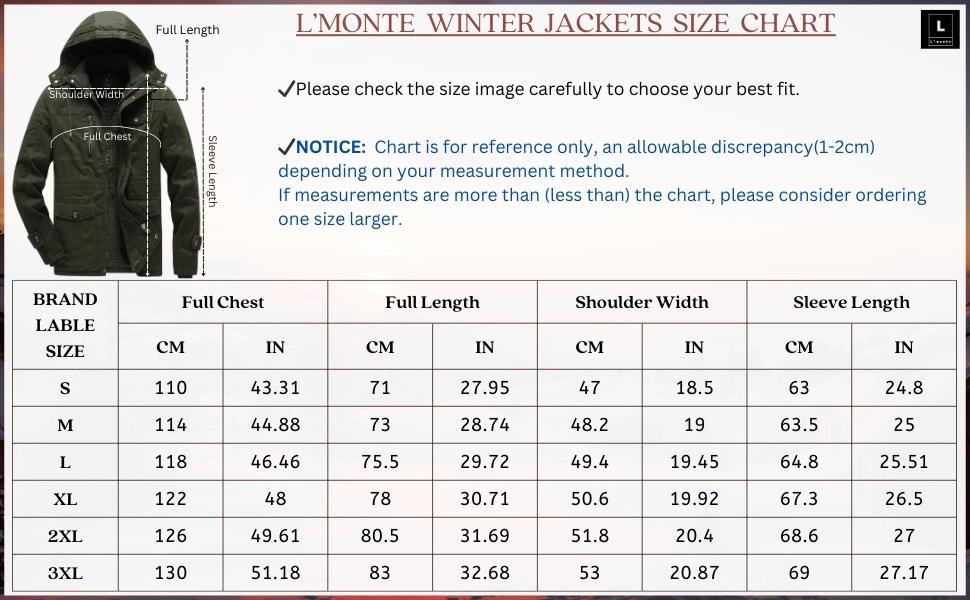 L'MONTE Men's Army Green Heavy-Duty Winter Cargo Jacket My Store
