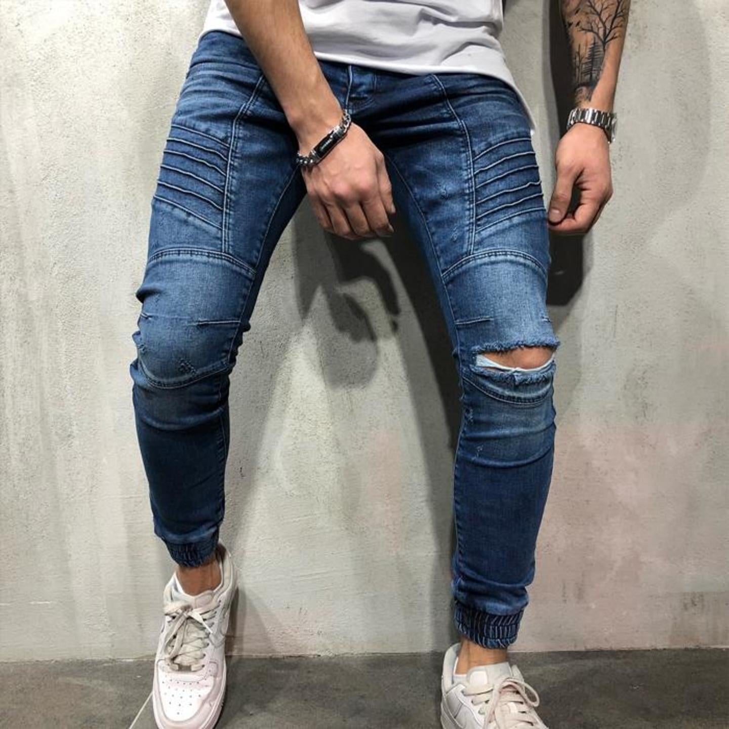 L'monte Light Damaged Skinny Jeans My Store