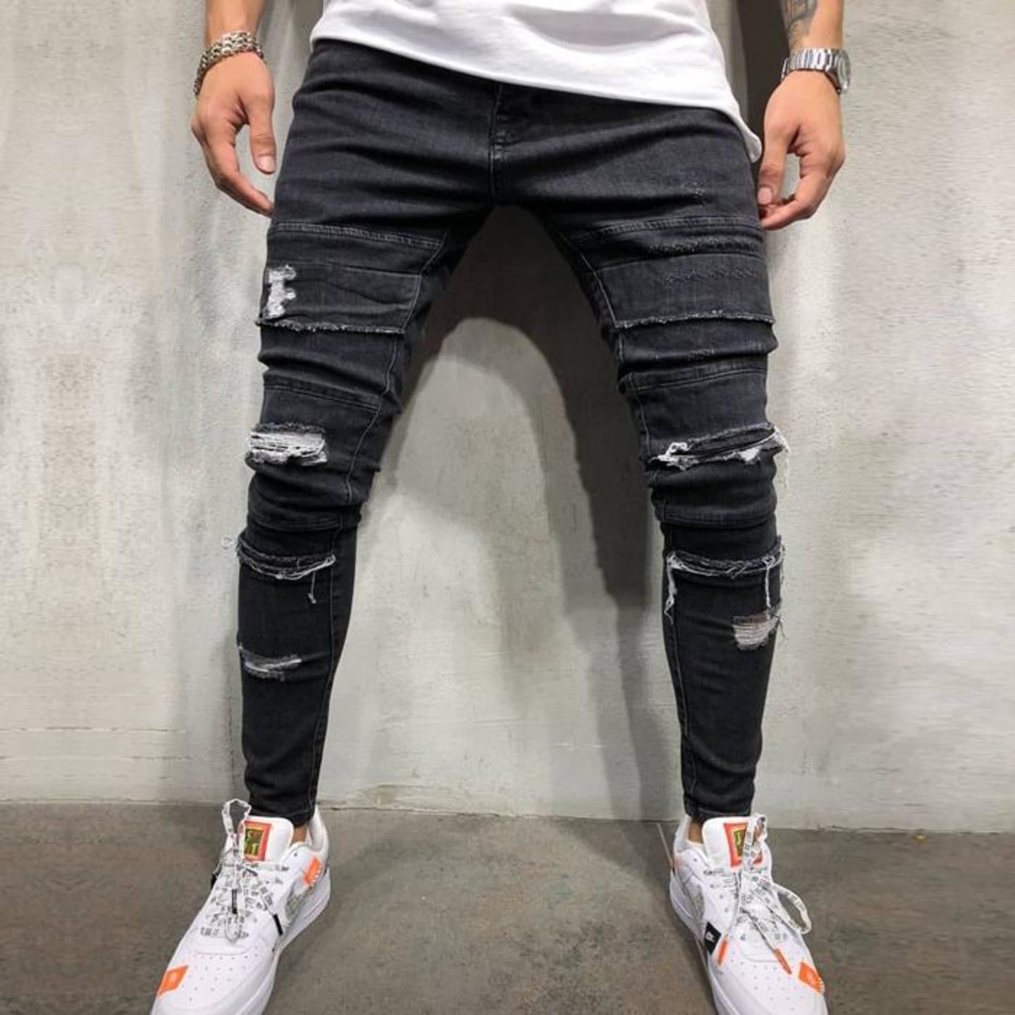 L'monte Light Distressed Skinny Jeans My Store