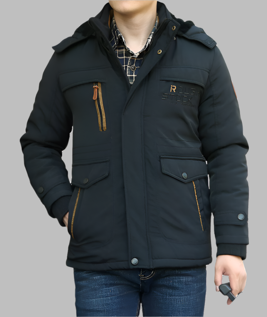 L'MONTE Men's Black Heavy-Duty Parka Jacket My Store