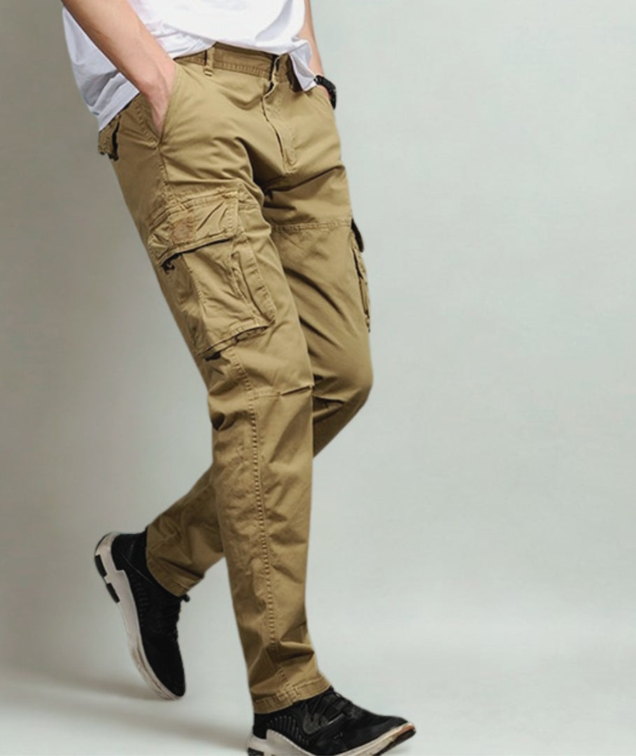 L'MONTE Imported Men's Regular Fit Casual Khaki Cotton Cargo Joggers My Store