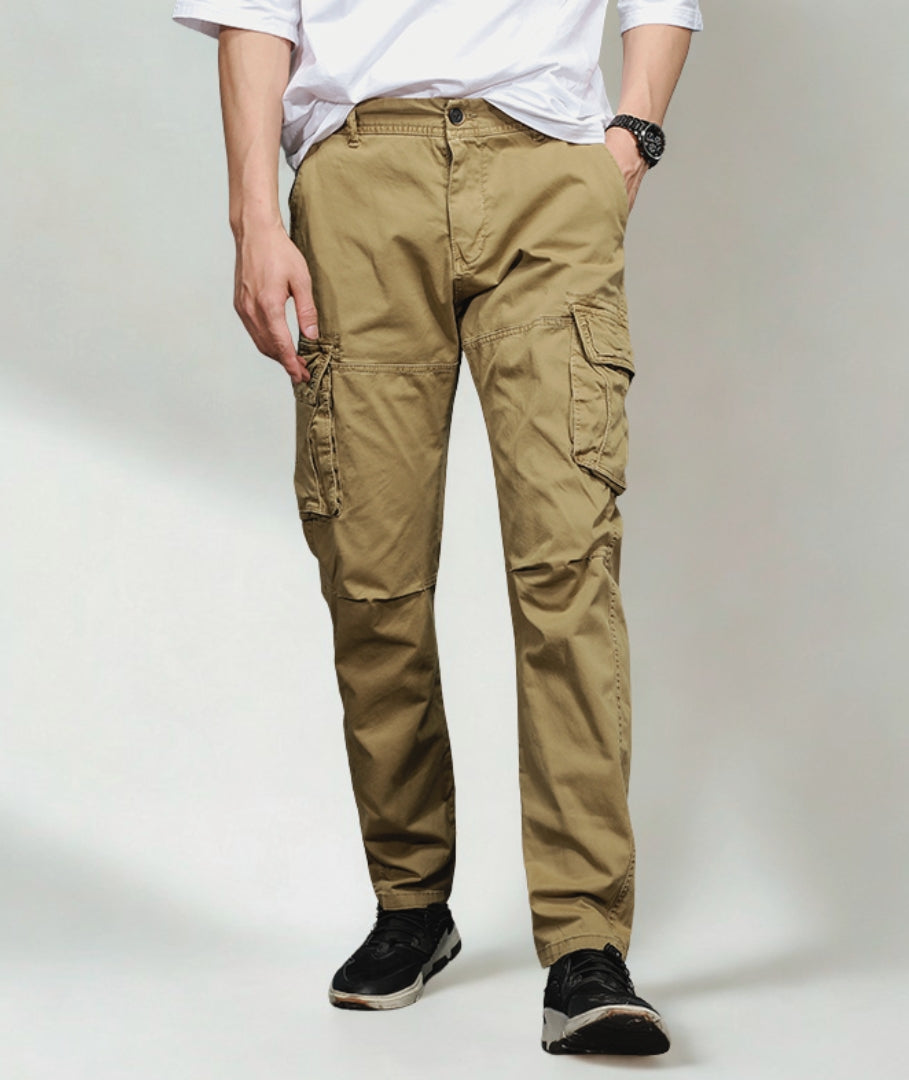 L'MONTE Imported Men's Regular Fit Casual Khaki Cotton Cargo Joggers My Store